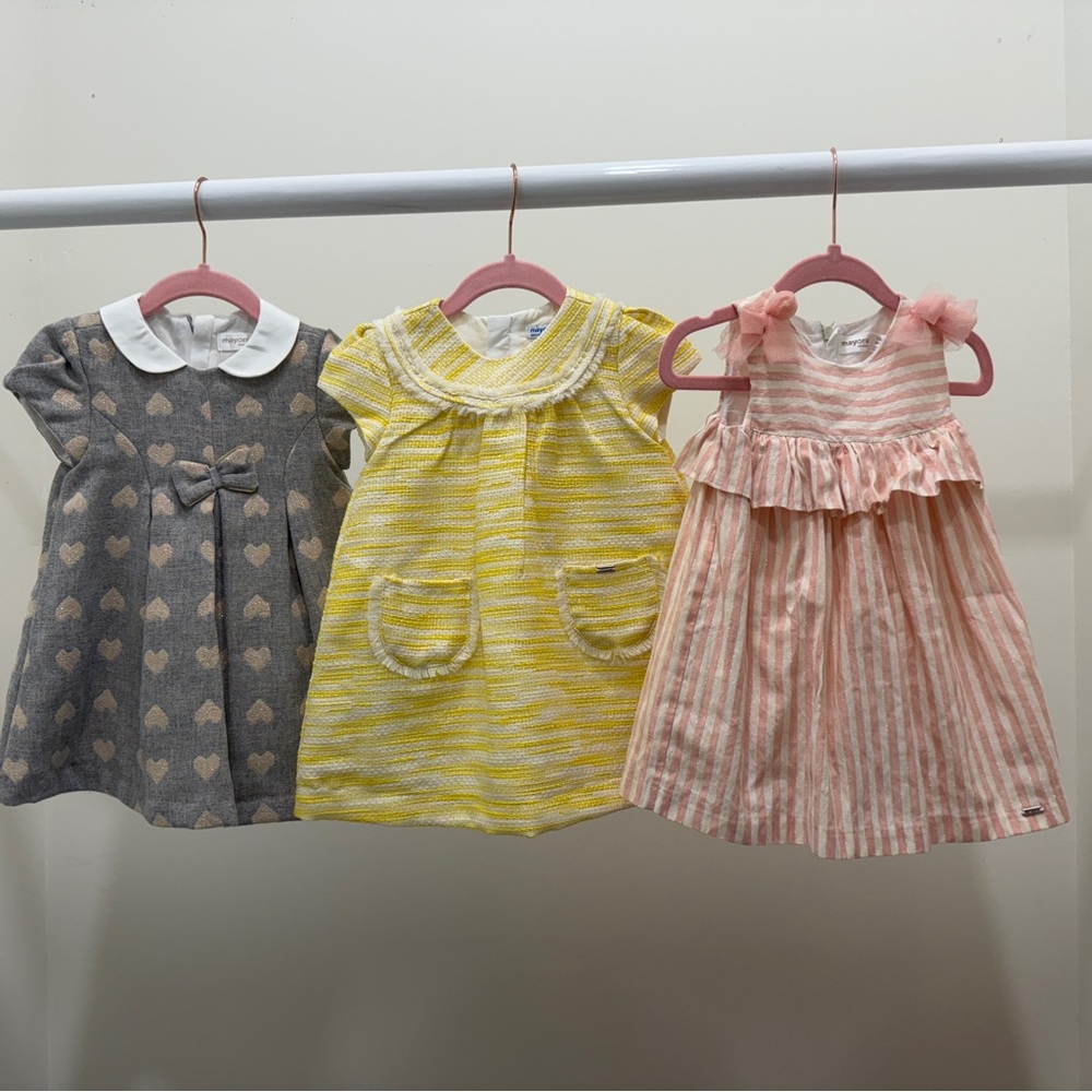 Set of 3 Mayoral Toddler Dresses